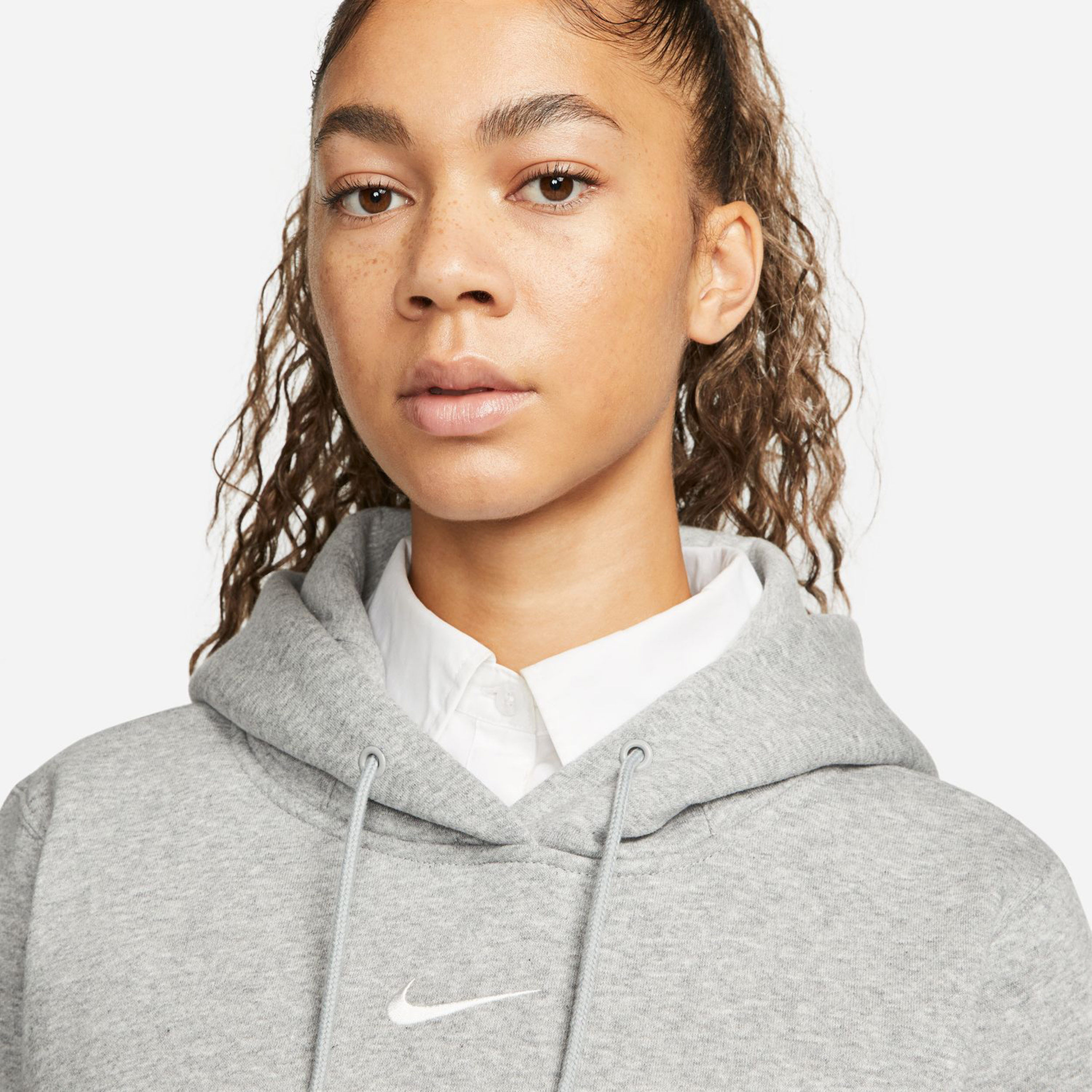 PHNX Fleece Standard Hoody Damen - Hellgrau