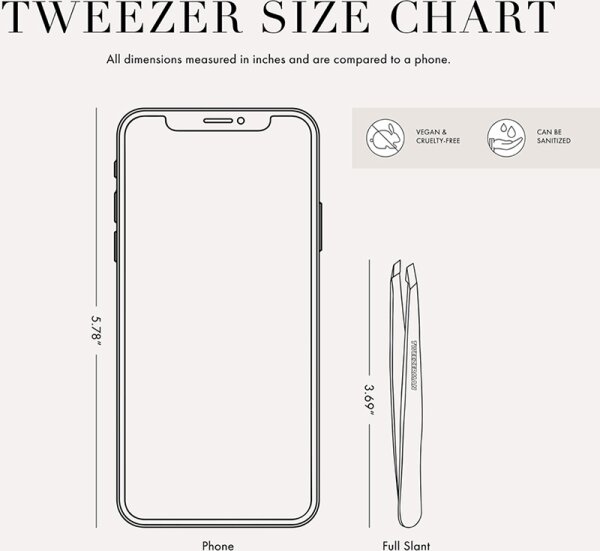 Tweezerman Slant Tweezer - Schräge Pinzette, Champagne Pinzette