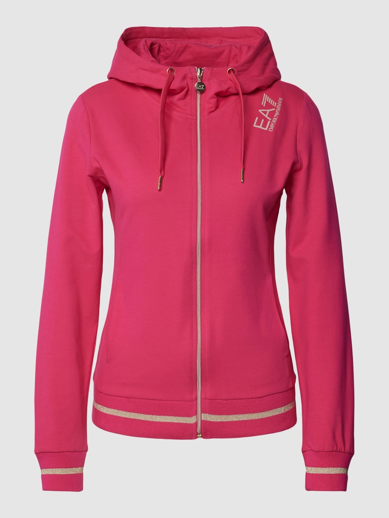 Sweatjacke mit Logo-Print Modell 'FELPA' in pink