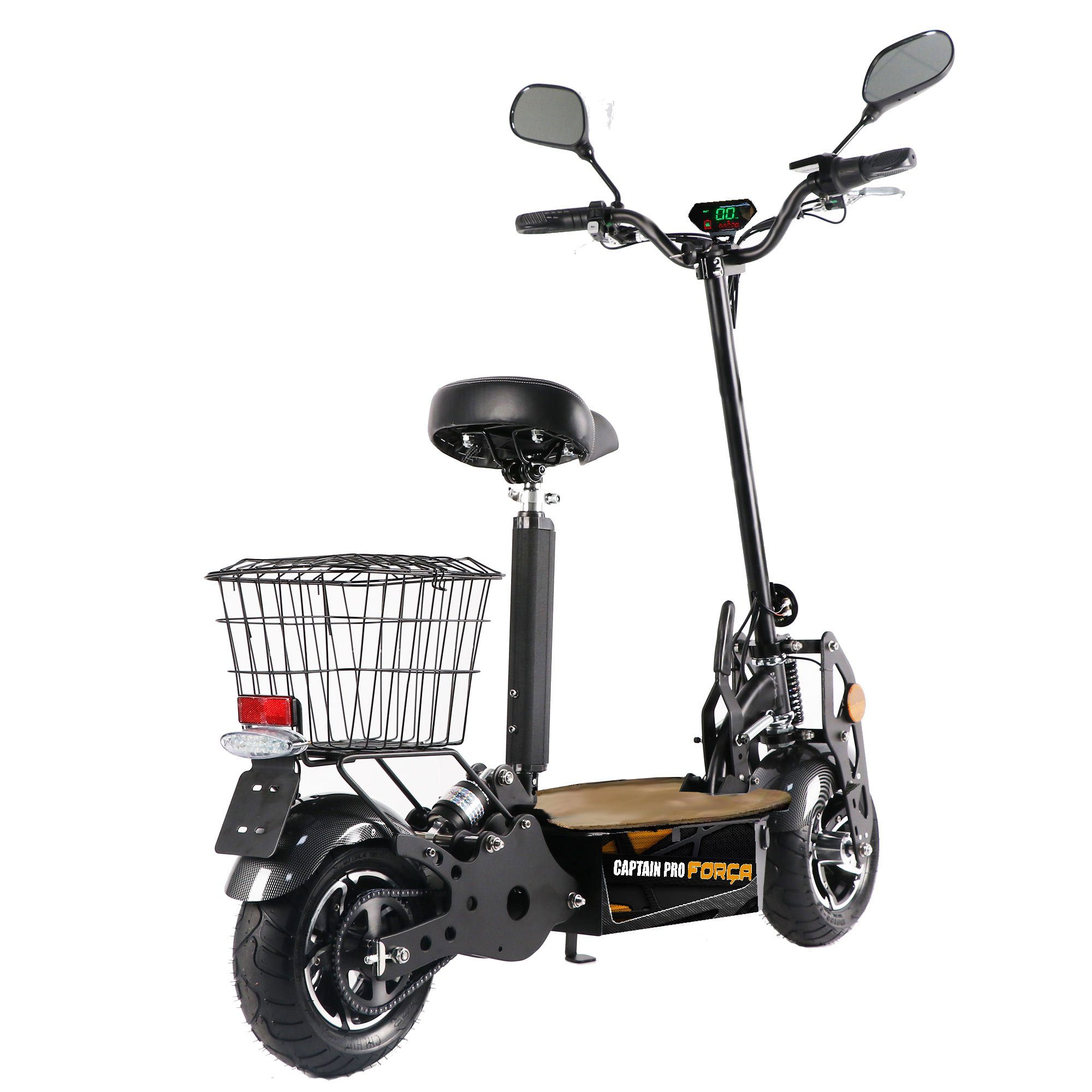 Forca E-Scooter Captain Pro 2000W - 12AHBlei Gel Akku, 50,00 km/h, (Set, Captain Pro 2000W 50km/h 12AH BleiGelAkku), mit Straßenzulassung