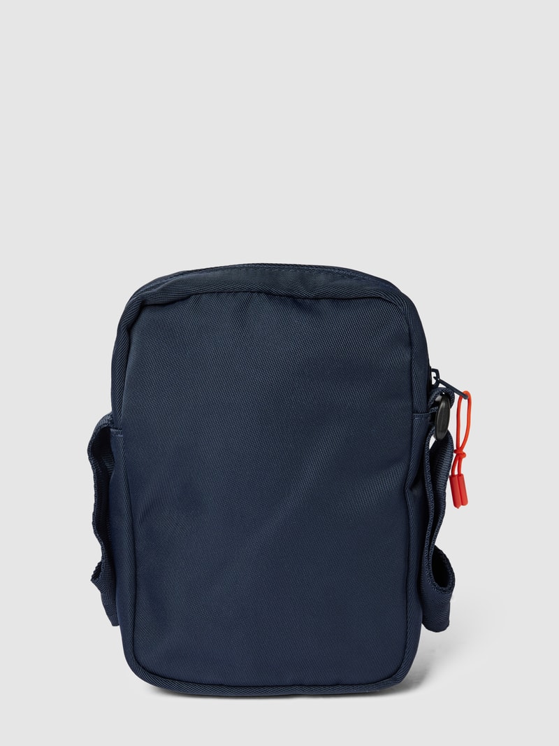Umhängetasche mit Label-Print Modell 'CASHFORD' in marineblau