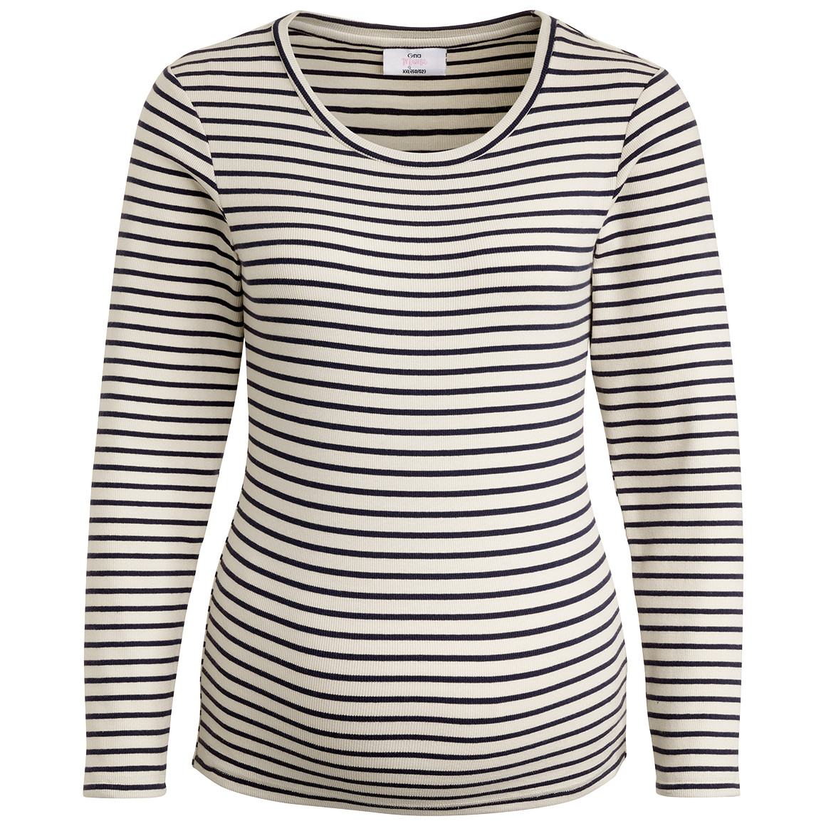 Damen Umstands-Langarmshirt im Streifen-Look