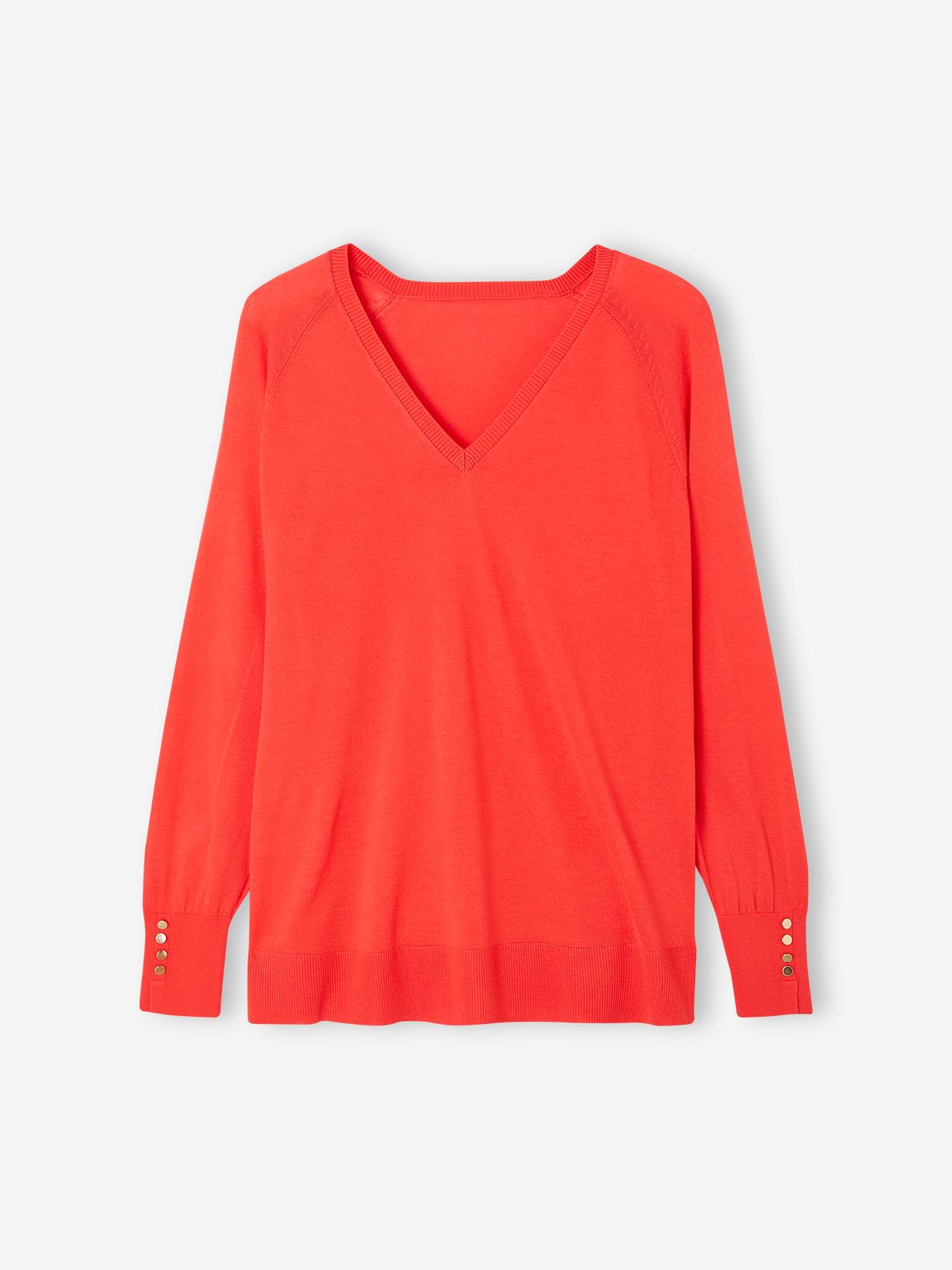 Envie de Fraise Umstands-Pullover aus Feinstrick ENVIE DE FRAISE - granatapfel