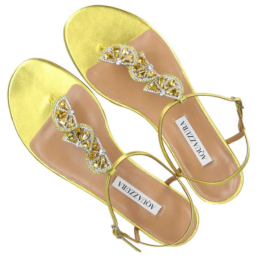 Aquazzura - Riemchensandalen GIN TONIC Nappaleder - gold