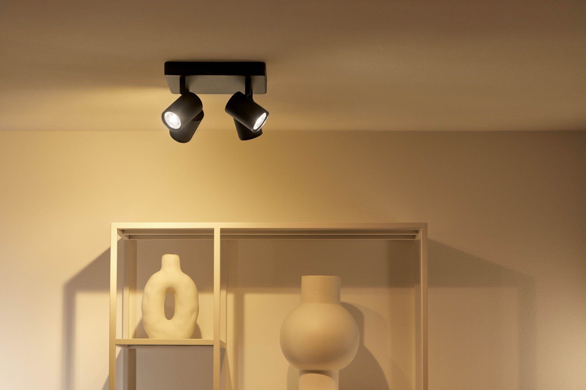 WiZ LED Deckenspots IMAGEO, Leuchtmittel wechselbar, warmweiß - kaltweiß, Millionen Farben und dynamische Lichtmodi