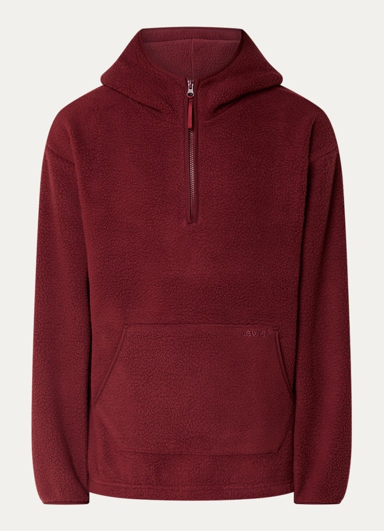 Felpa con cappuccio e mezza zip Levi's in pile