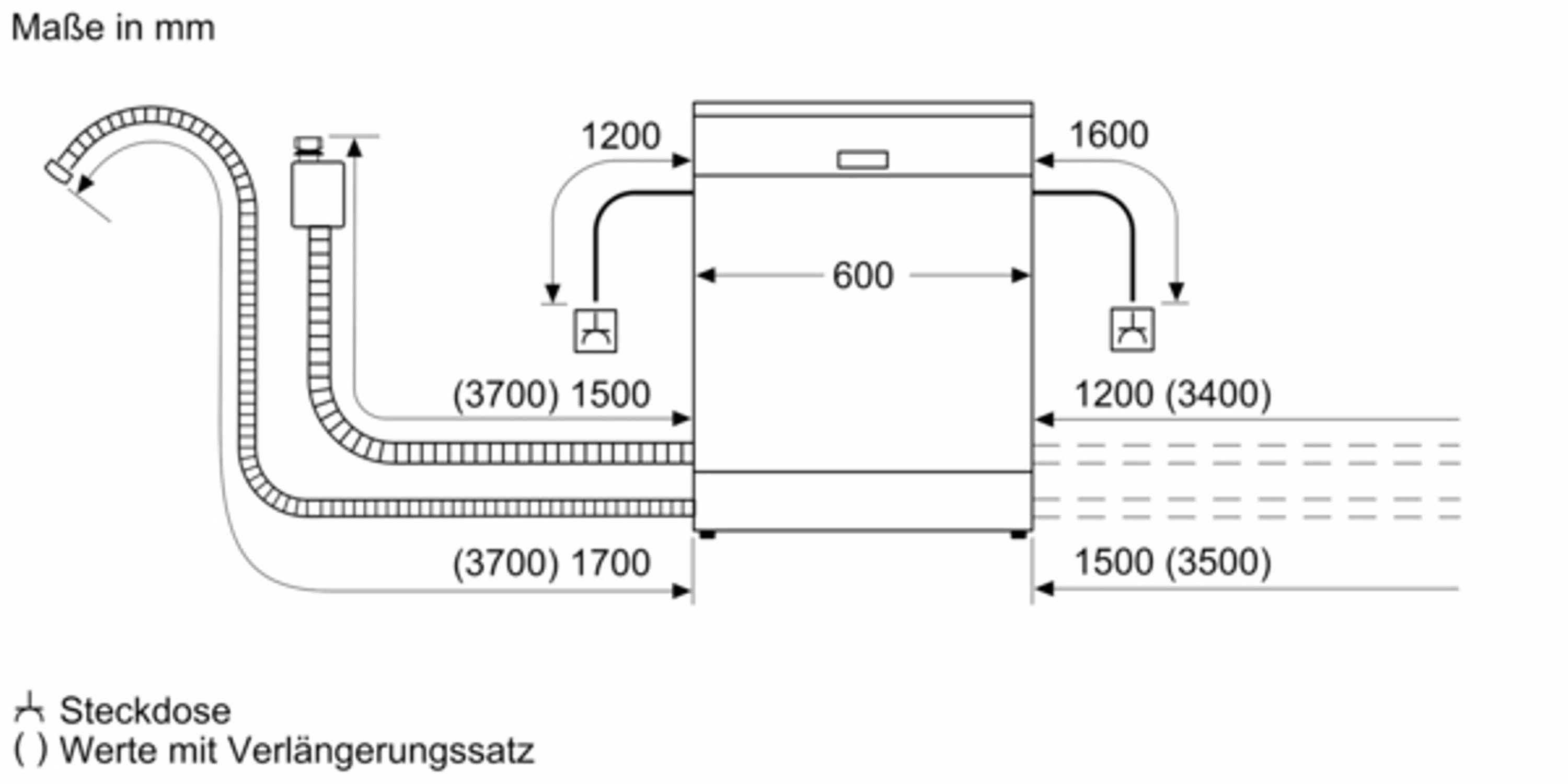 SIEMENS Standgeschirrspüler iQ300, SN23HW00KE, 9.5 l, 13 Maßgedecke, Geschirrspüler, XXL, 60 cm breit, 84,5 cm hoch, Freistehend, Weiß