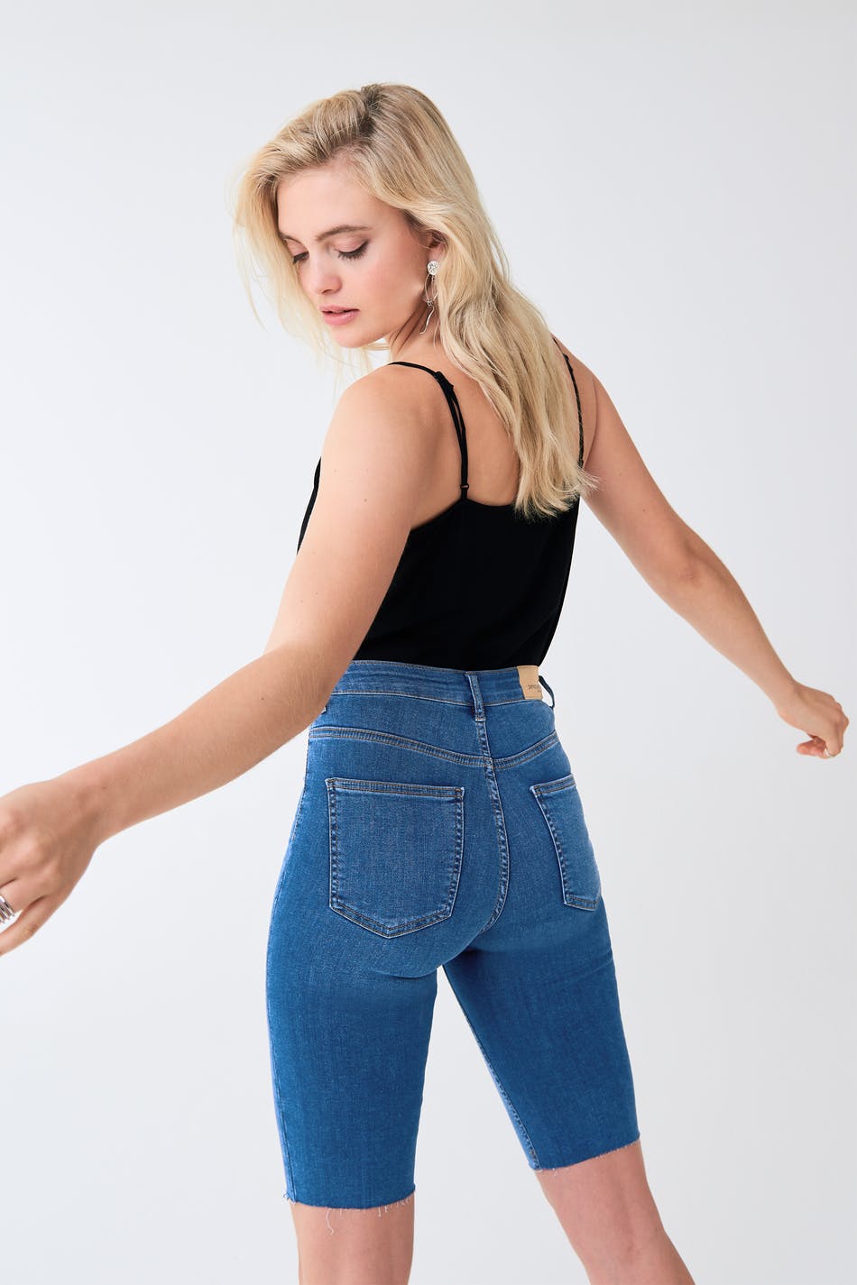 Molly biker denim shorts