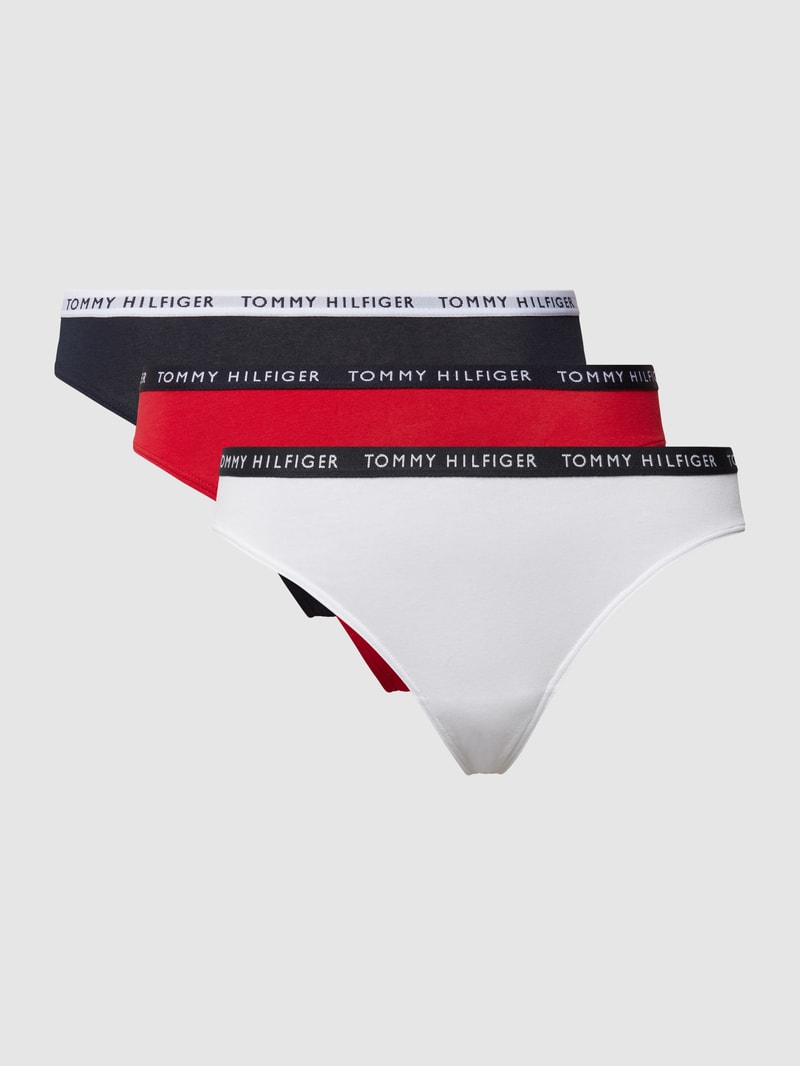String mit Stretch-Anteil im 3er-Pack in rot