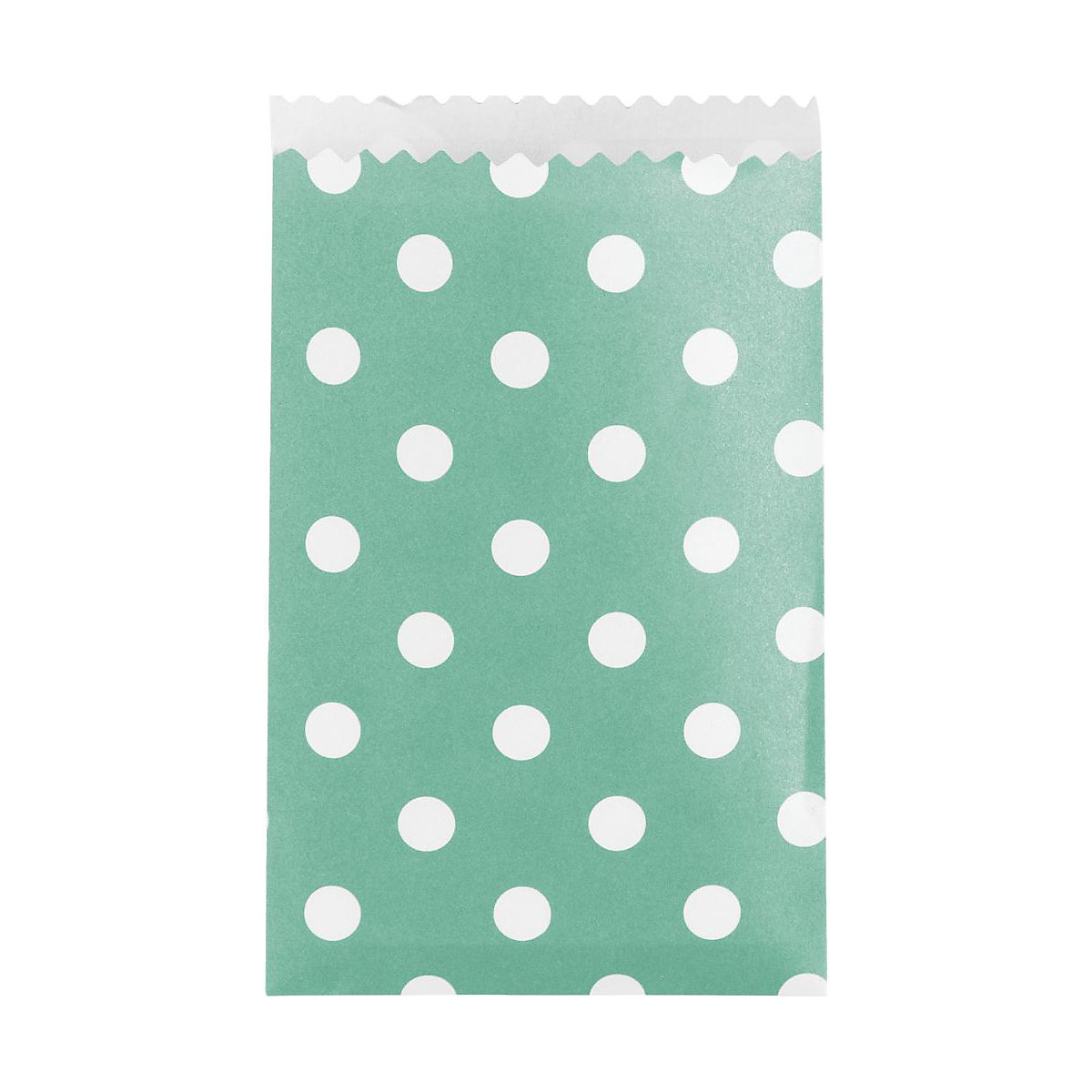 Geschenktüte Mitgebseltüte Punkte Mint, Papier, 10 x 6 cm, 20 Stück