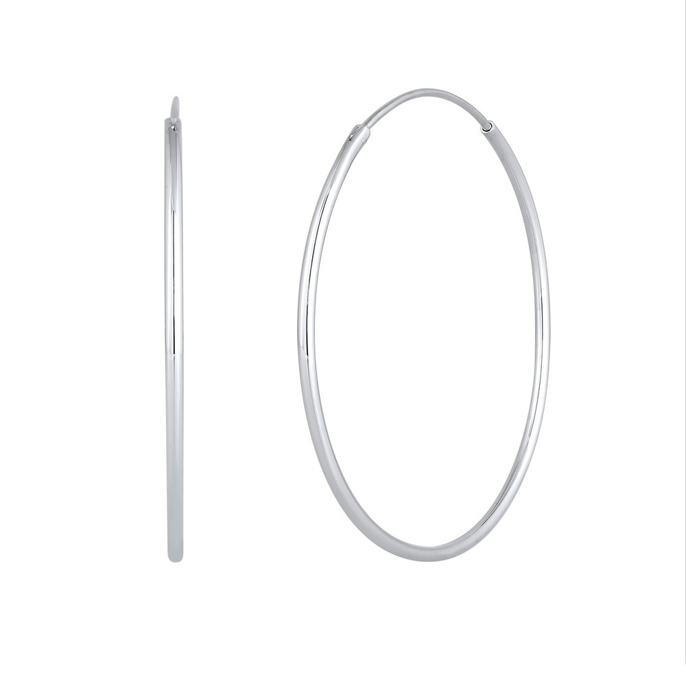 Elli Elli Boucles d'Oreilles Femmes Créoles Basique Classique en Argent Sterling 925 Boucles d'oreilles