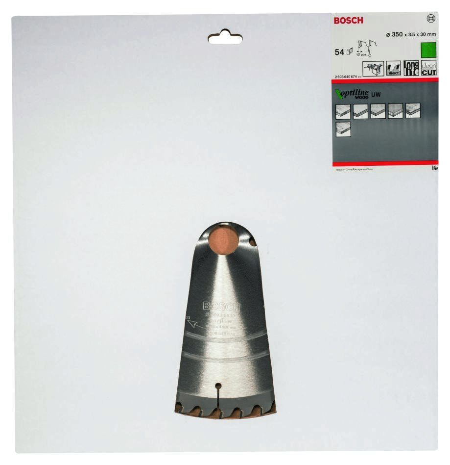 Bosch Blue Accessories 2608640674 Körfűrészlap 350 x 30 x 54T Optiline Wood