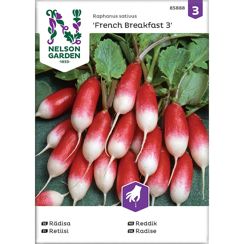 Nelson garden Frø Reddik French Breakfast 3