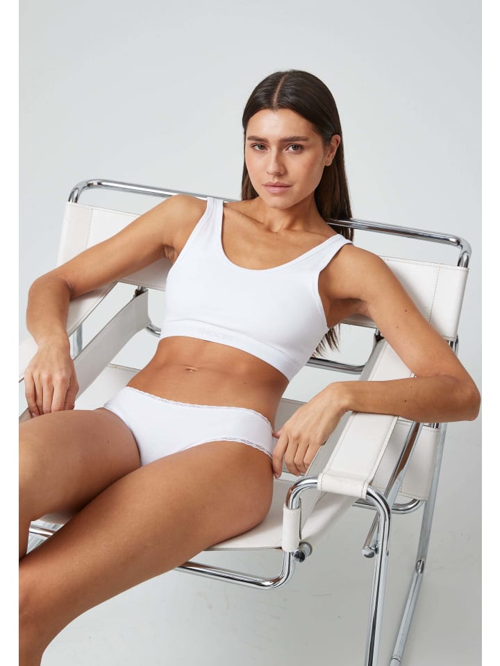 SNOCKS Brazilian Slips mit Spitze aus Bio-Baumwolle 3 Stück in Mix (Weiß/Hellgrau/Schwarz) günstig kaufen