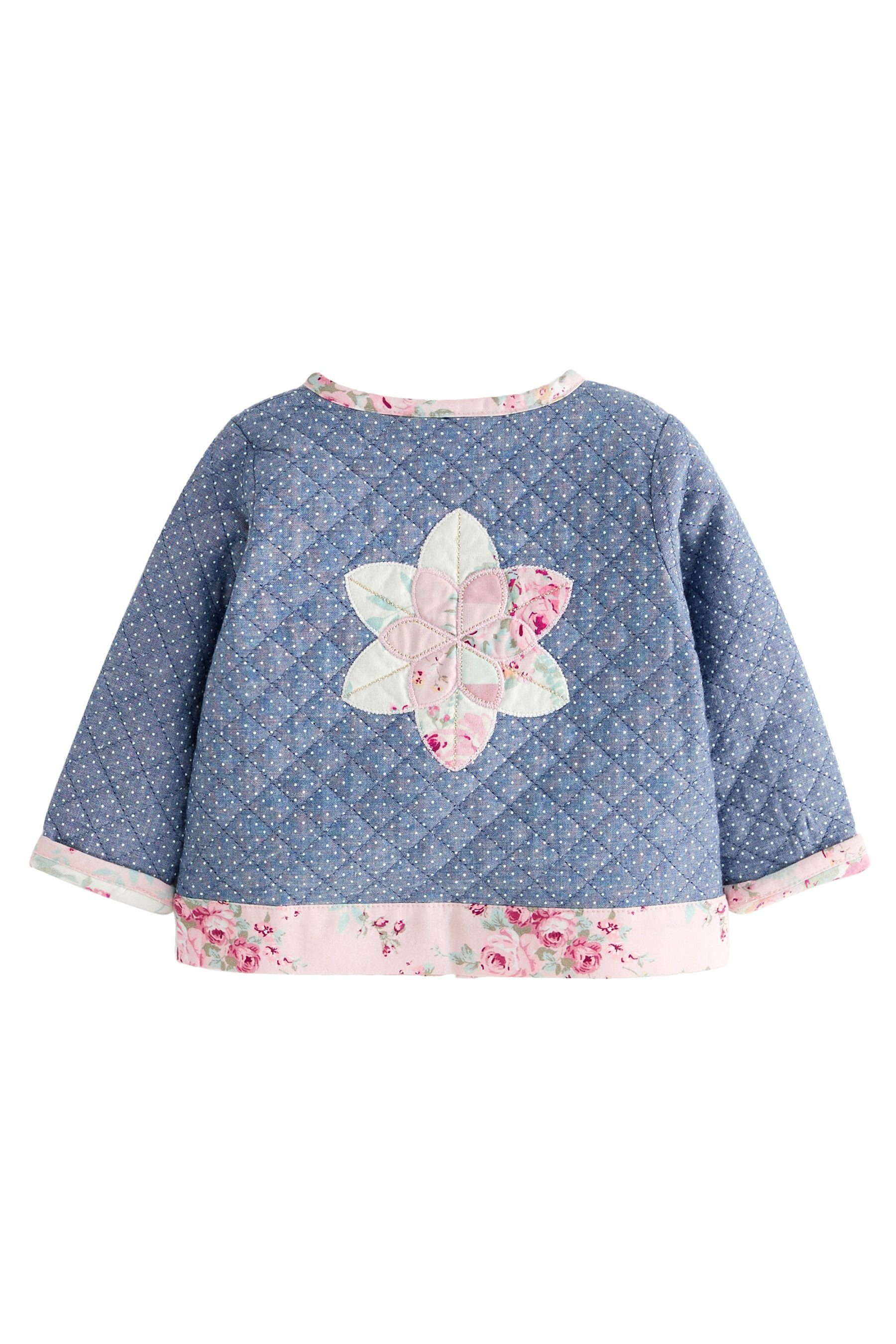 Next Strickjacke Baby-Steppjacke mit Patchwork (1-tlg)