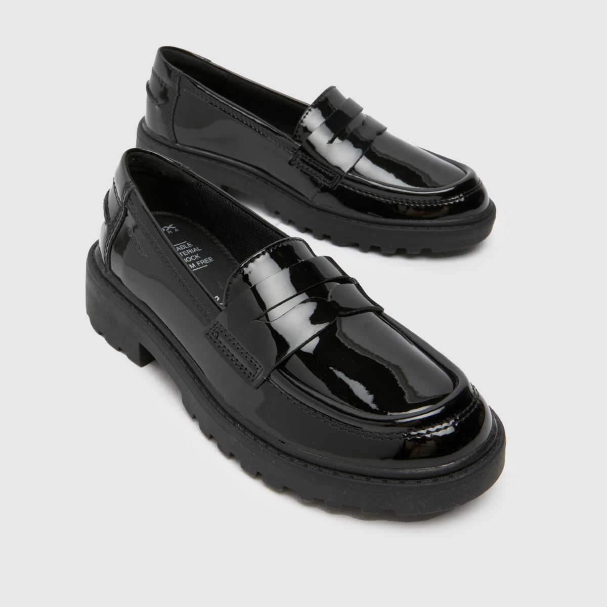 Geox svarta Casey loafers flickor juniorskor
