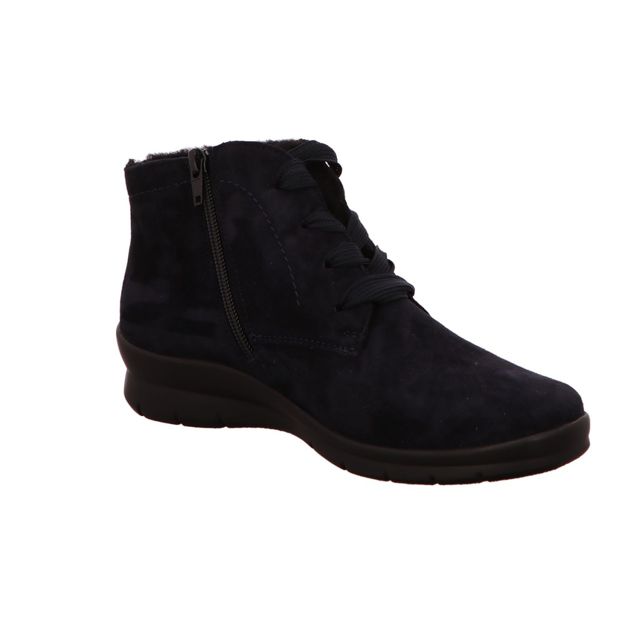 SEMLER Stiefeletten blau Xenia midnightblue Samt-Chevro