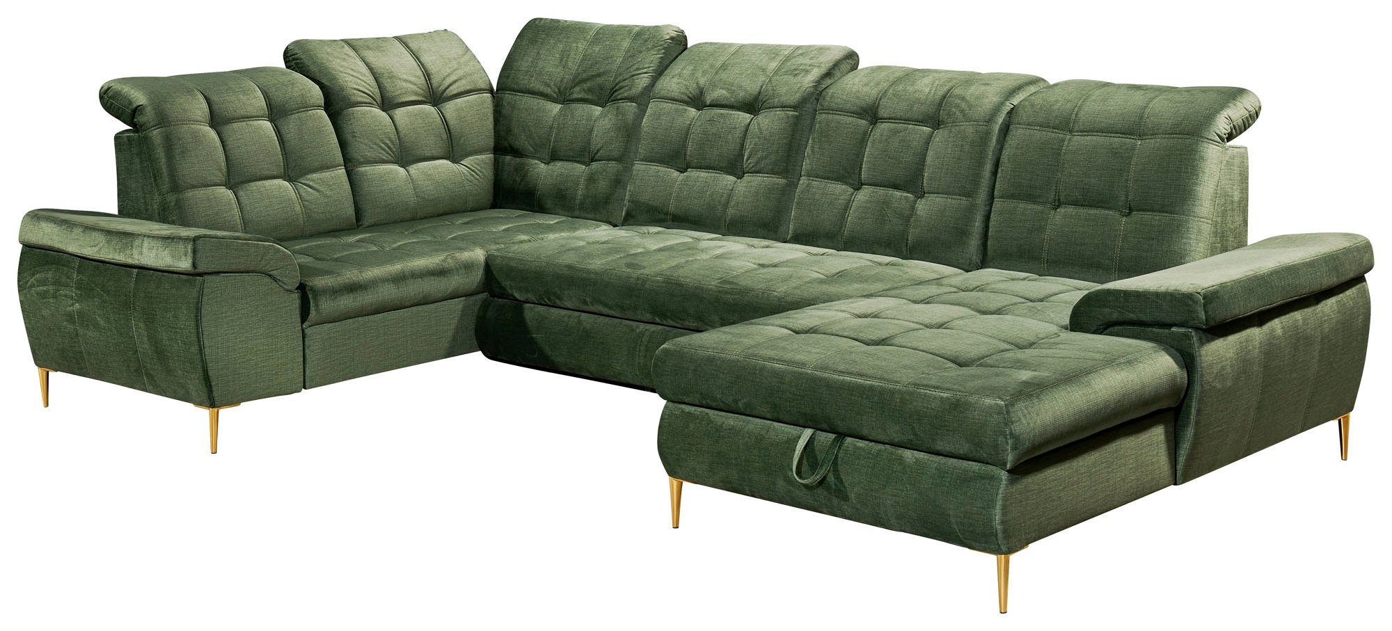 ED EXCITING DESIGN Ecksofa Valtura, frei stellbar, Bettkasten, Schlaffunktion, mit Kopfteilverstellung