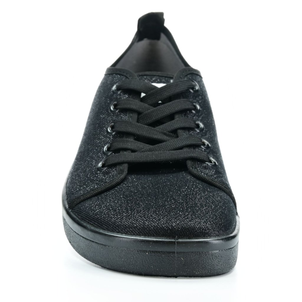 Anatomic STARTER A06 Barfußsneakers Schwarz mit Schwarz und Glitzer