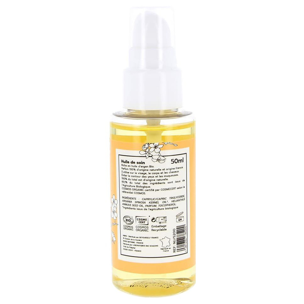 nijiko Huile de Soin Bio Multi-usages à l'Argan Huile nourrissante
