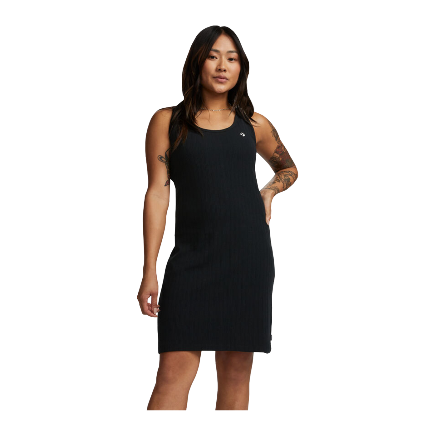Converse Scoop T-Shirtkleid Damen Schwarz