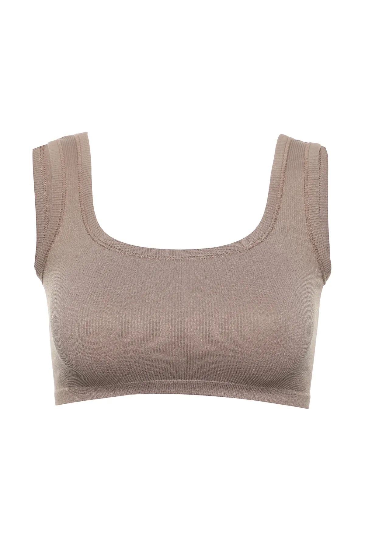 Trendyol Collection  Nerzfarbener nahtloser/nahtloser, leicht stützender/formender gestrickter Sport-BH TWOSS21SS0008