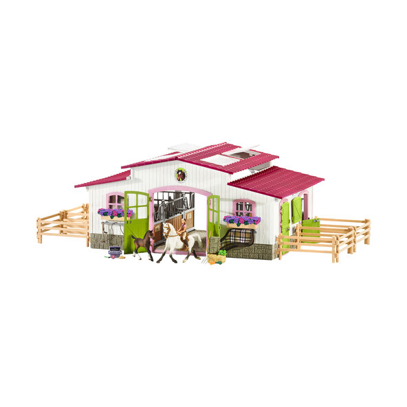 Horse Club Reiterhof mit Reiterin und Pferden 42344