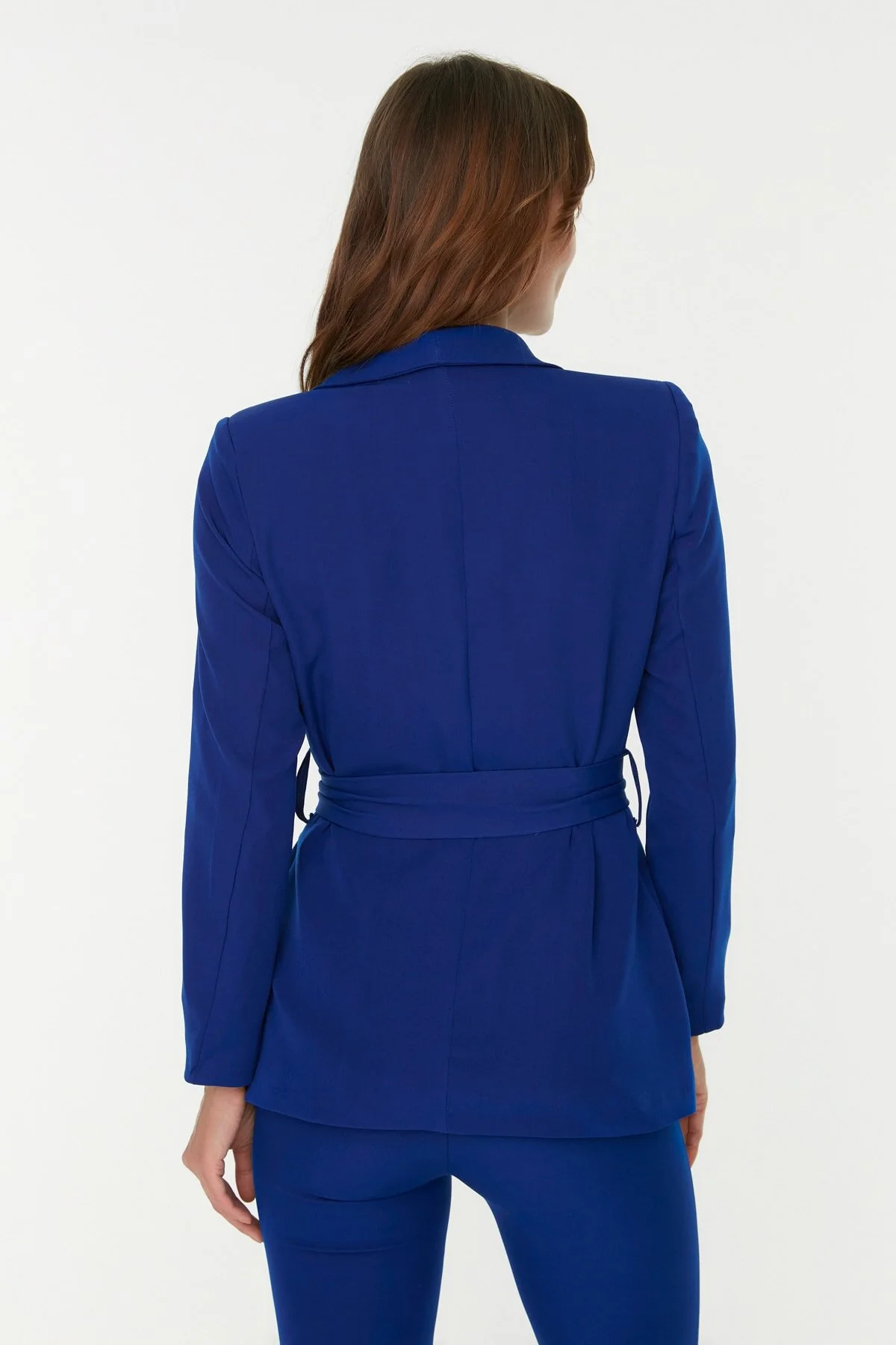 Trendyol Collection  Indigoblaue, gewebte Blazerjacke mit normaler Bindung TWOSS22CE0175