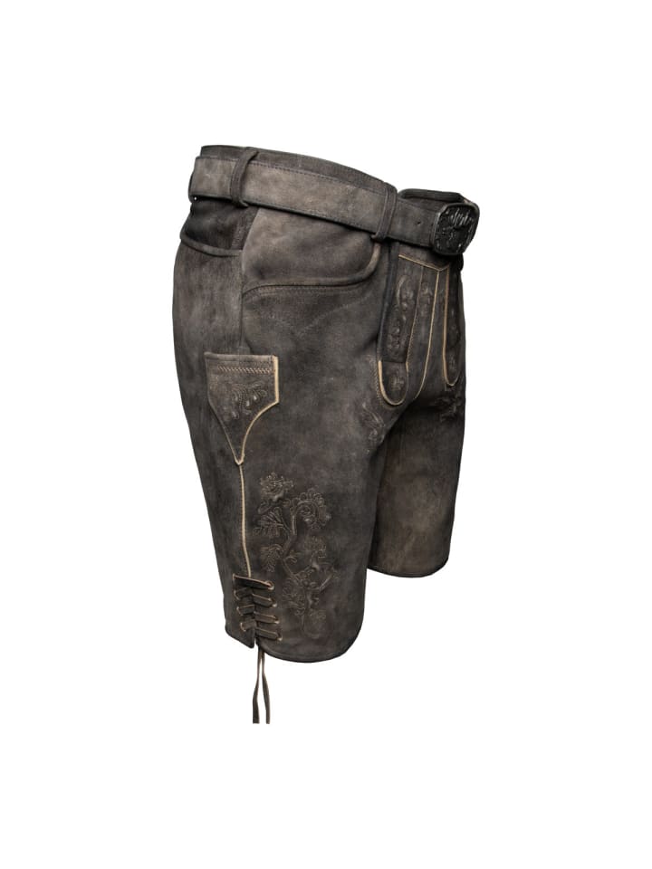 Spieth & Wensky Lederhose Falkenstein in schwarz günstig kaufen