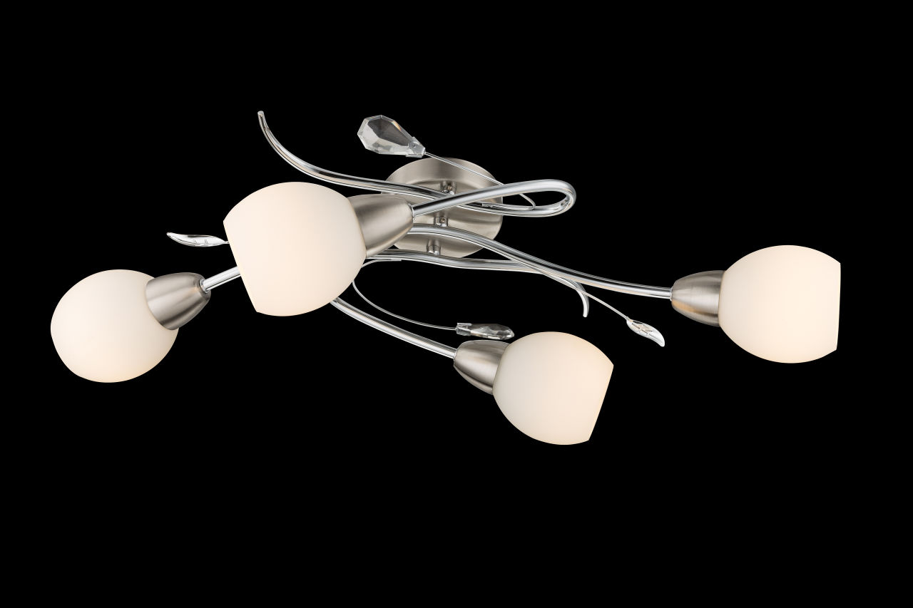 Globo Lighting - LILLY - Deckenleuchte Metall Nickel matt, 4x E14