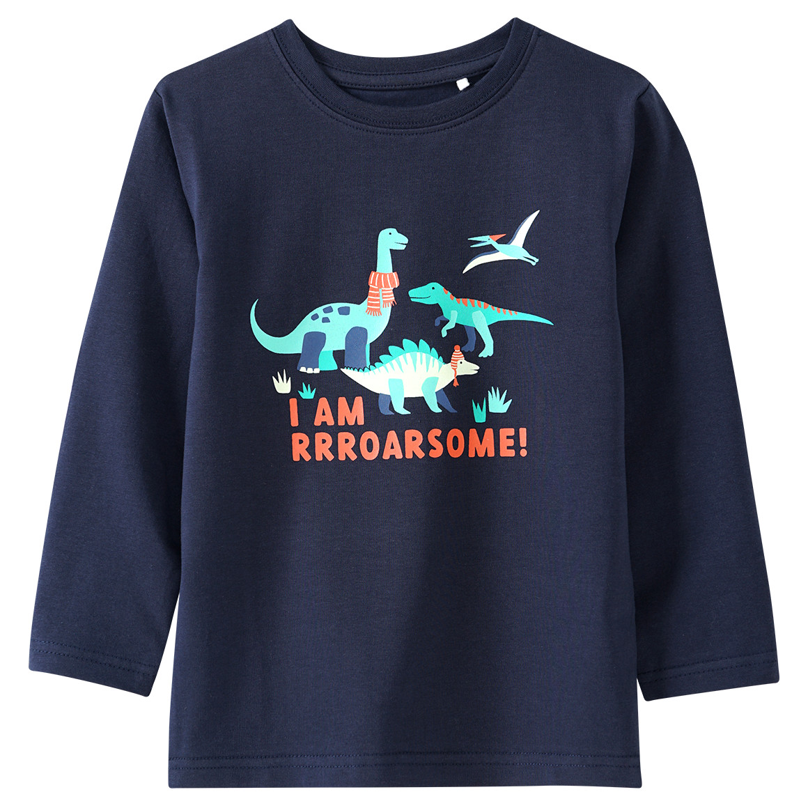 Kinder Langarmshirt mit Dinosaurier-Print