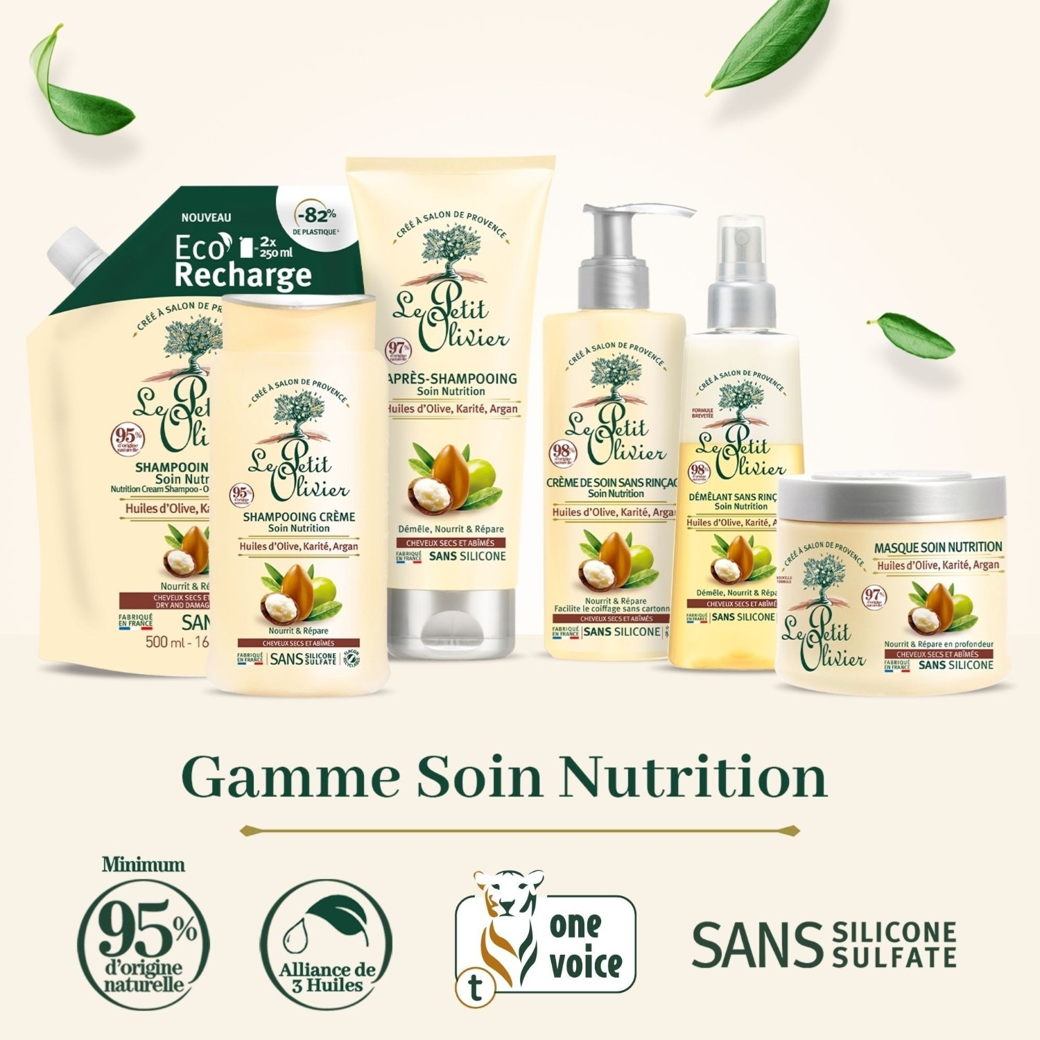 Le Petit Olivier nærende balsam med oliven-, shea- og arganolje