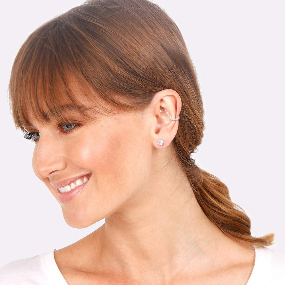 Elli Elli Boucles d'Oreilles Boucle d'oreille pour dames en 925/1000 argent massif mar Boucles d'oreilles