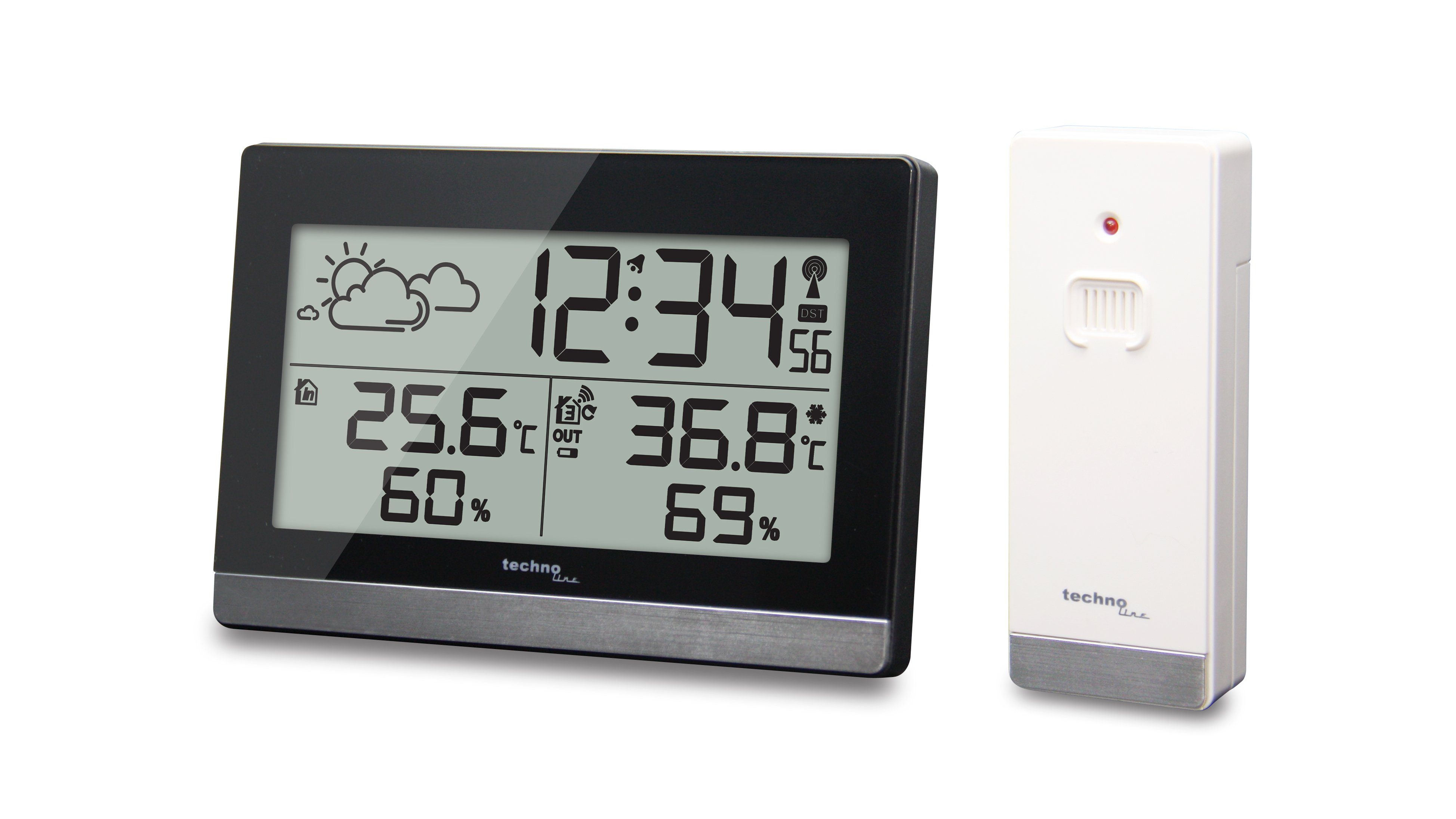 technoline WS 9255 Wetterstation (inklusive Außensender, mit übersichtlicher Anzeige)
