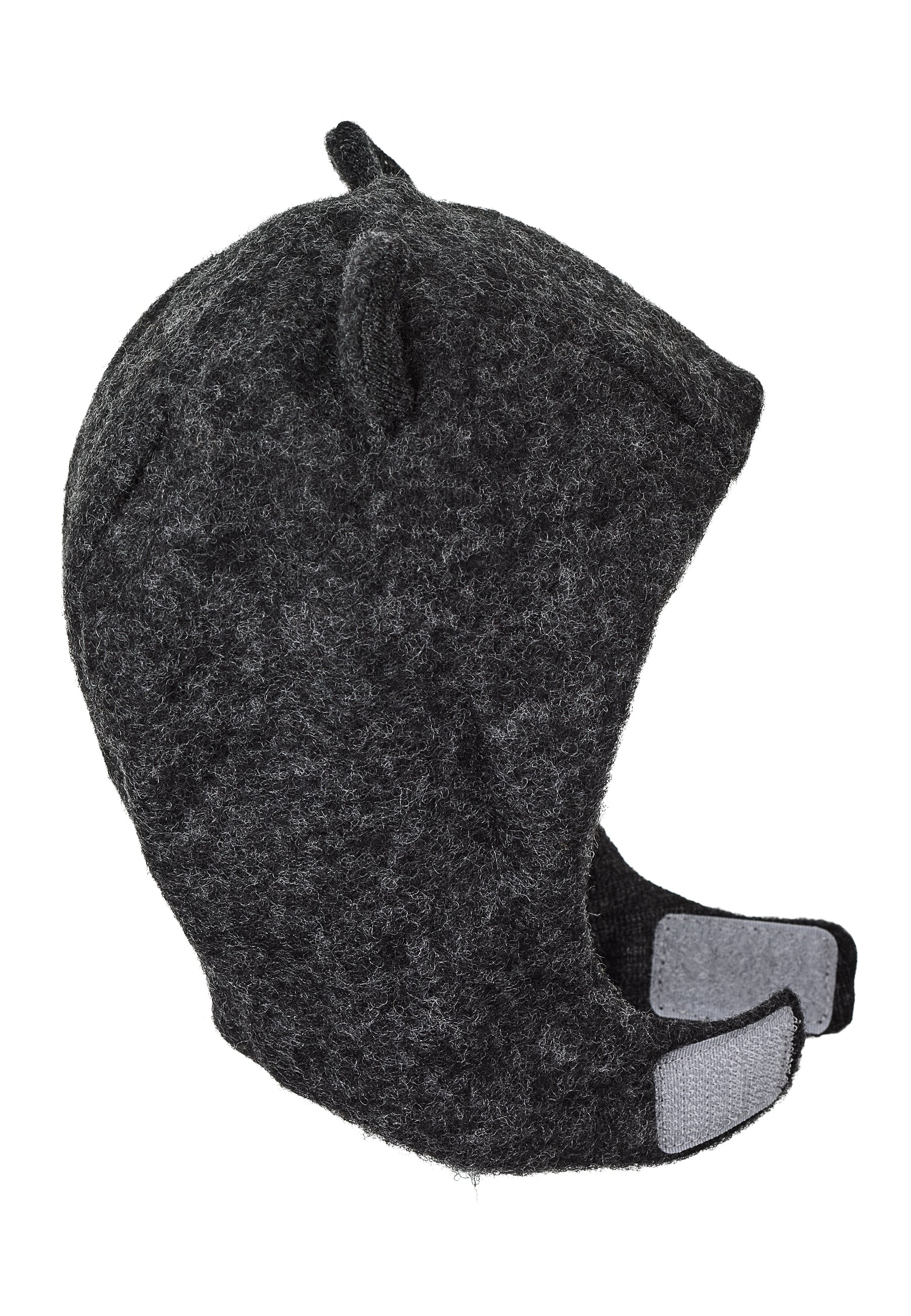 Schalmütze aus Wolle (Merino) mit 3D Ohren