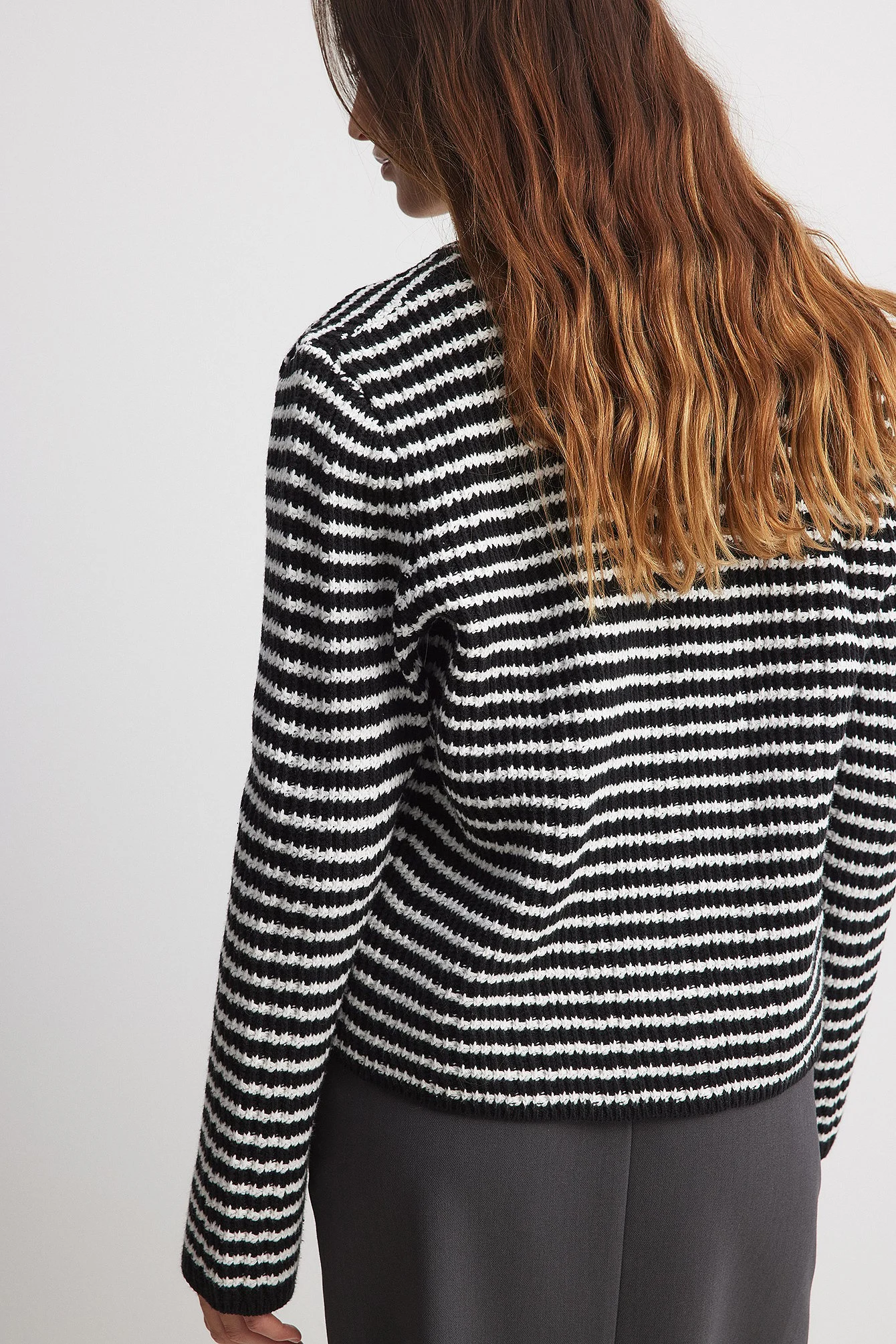 Gestreifter Oversize-Strickcardigan