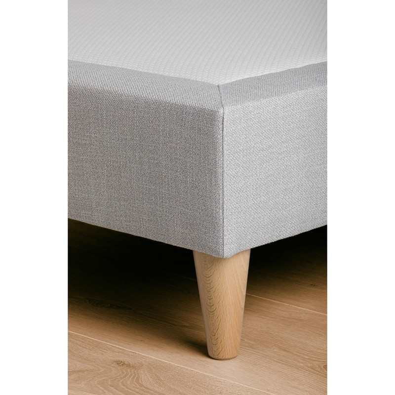 Sommier tapissier 140 x 200 cm style scandinave base bois