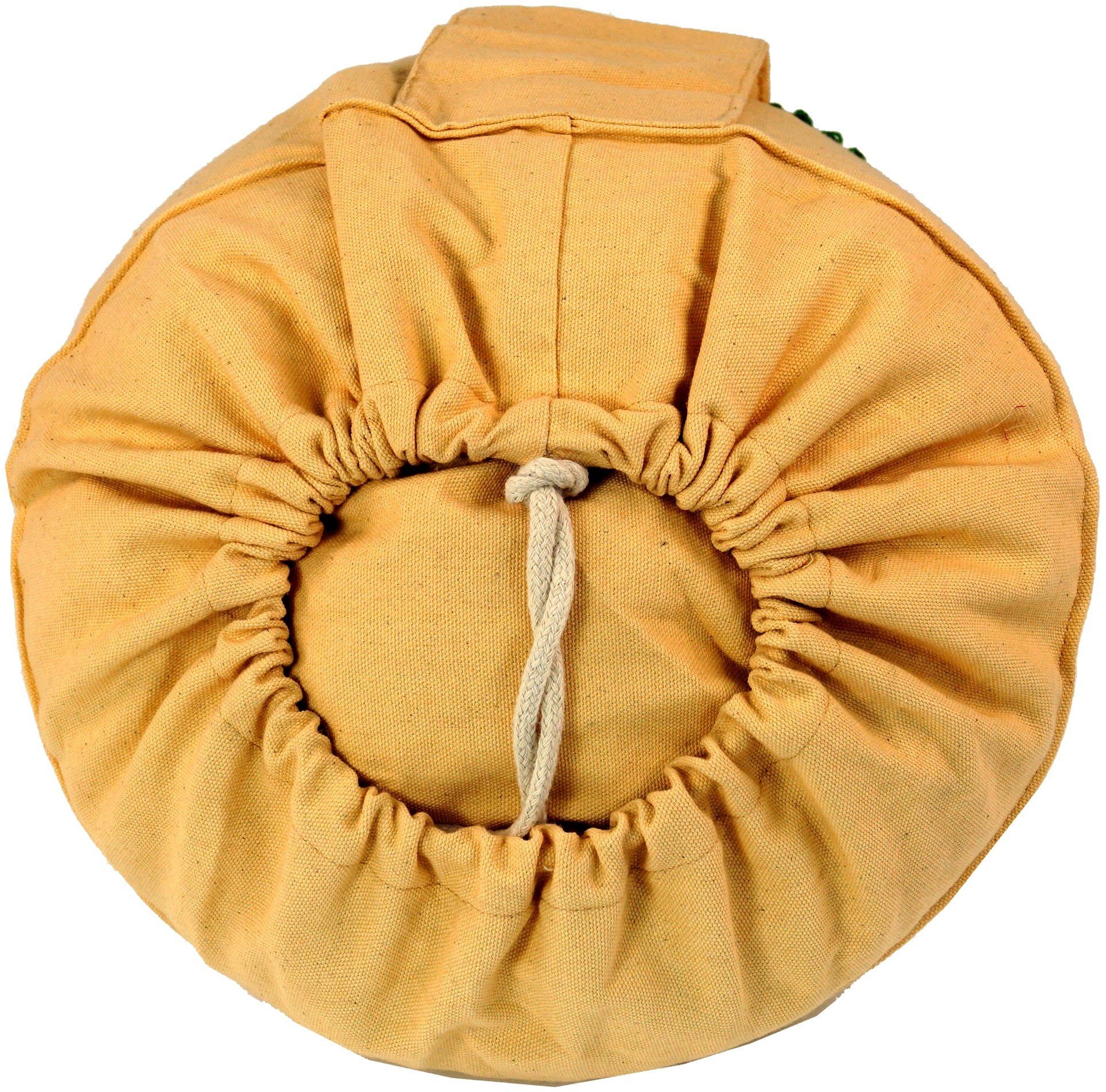 Guru-Shop Meditationskissen Besticktes Meditationskissen mit Dinkelfüllung,..