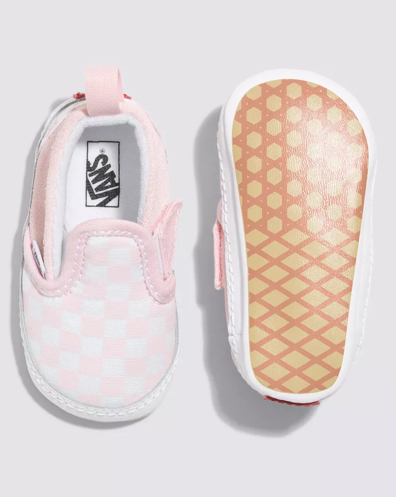 Infant Slip-On V Crib Checkerboard Shoe