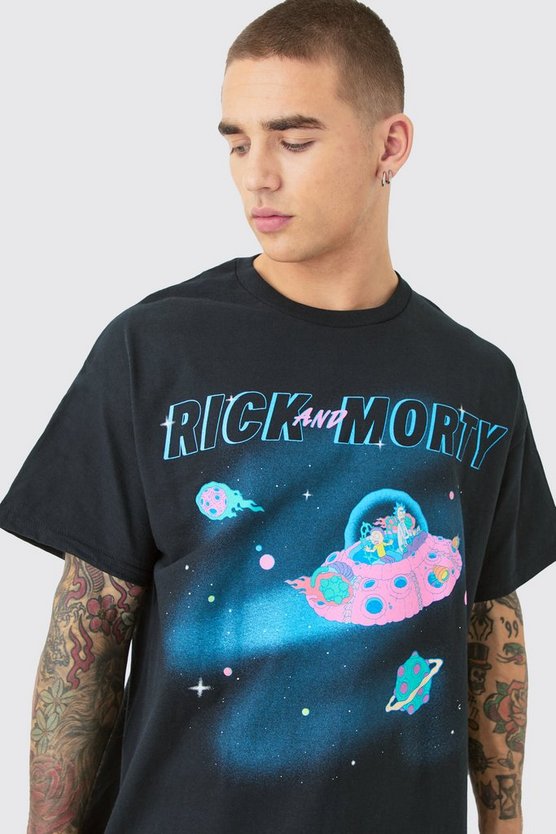 Oversize T-Shirt mit lizenziertem Rick & Morty Space Print