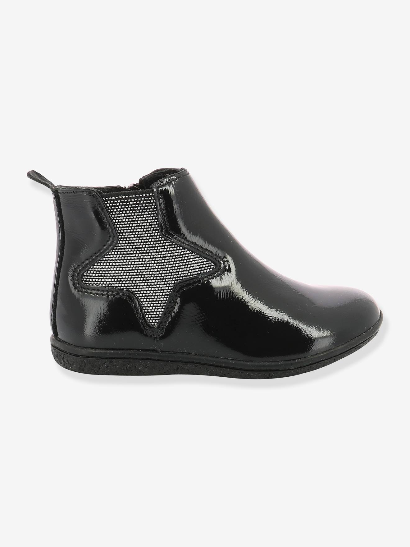 Boots fille Vermillon KICKERS® noir vernis