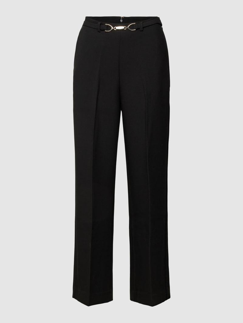 Stoffhose mit Gürtel Modell 'BUCKLE' in schwarz