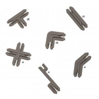 Plastic Terrain Clips (Brown)