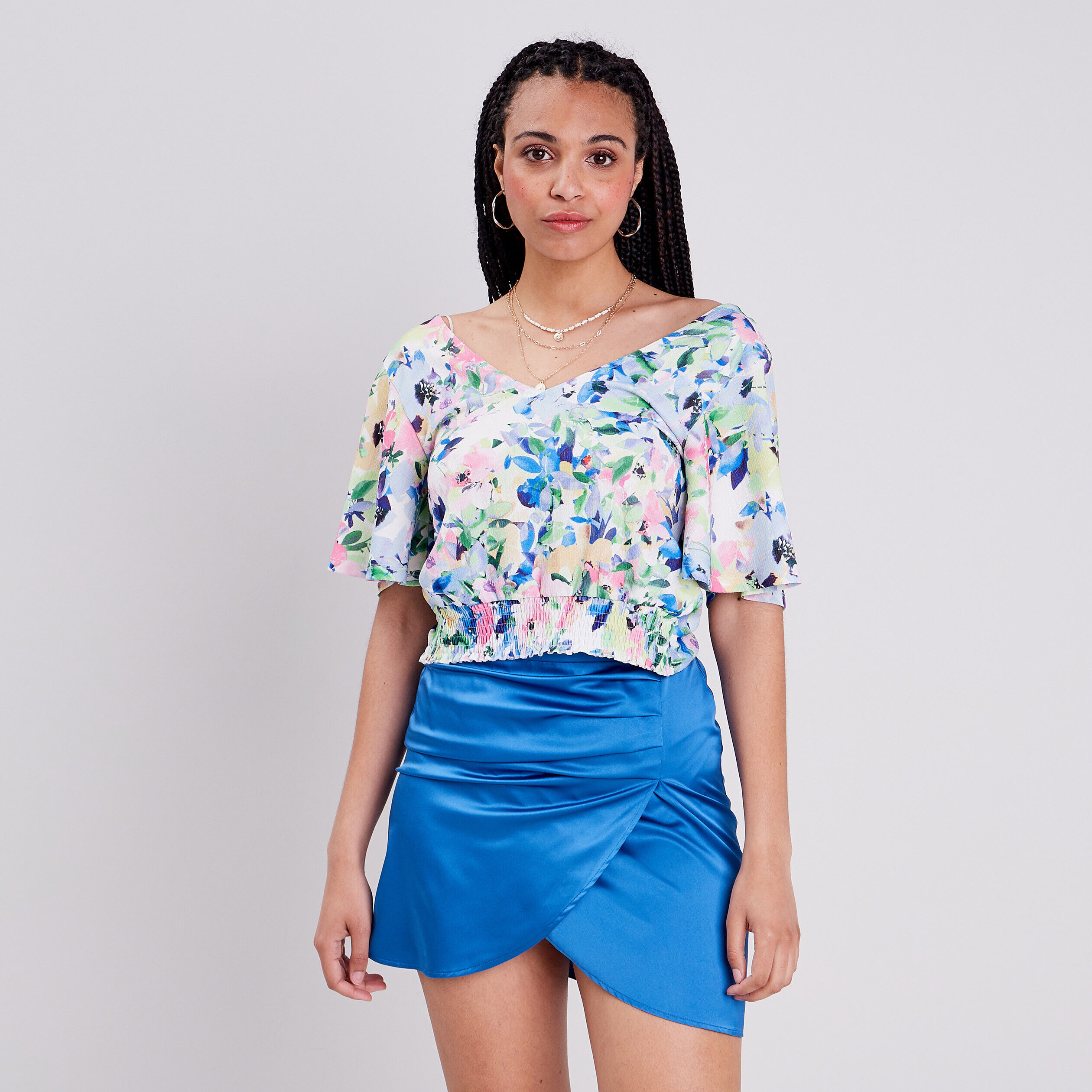 T-shirt manches courtes blanc femme | Cache Cache