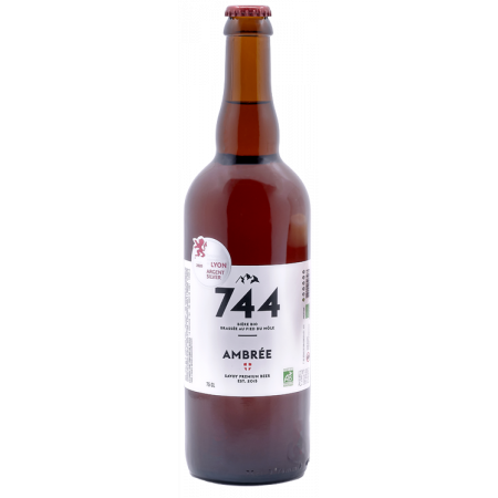 BIERE AMBREE 75CL - BRASSERIE 744