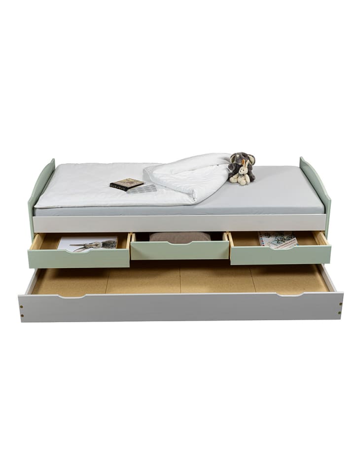 ebuy24 Bett Prati Hellgrau 205 x 98 cm günstig kaufen onesize