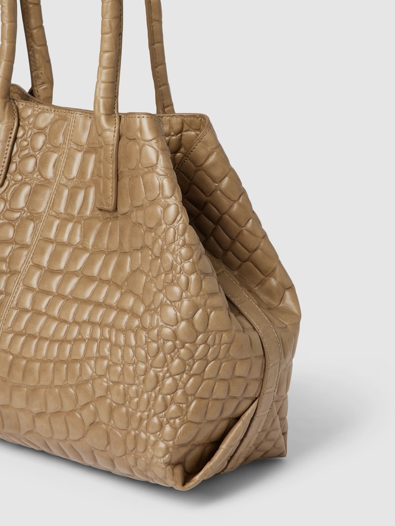 Shopper mit Schlangenmuster Modell 'Chelsea' in schlamm