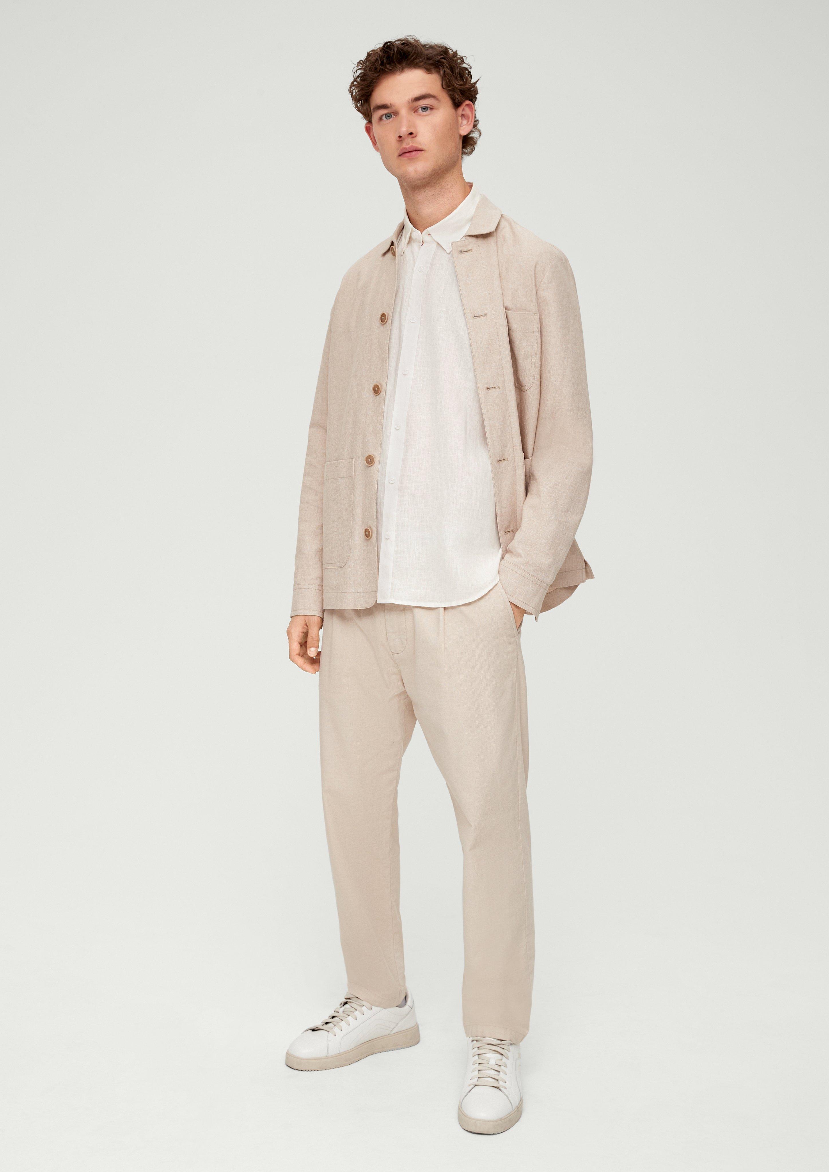 Leinenhemd mit Button-Down-Kragen  2127510-0120