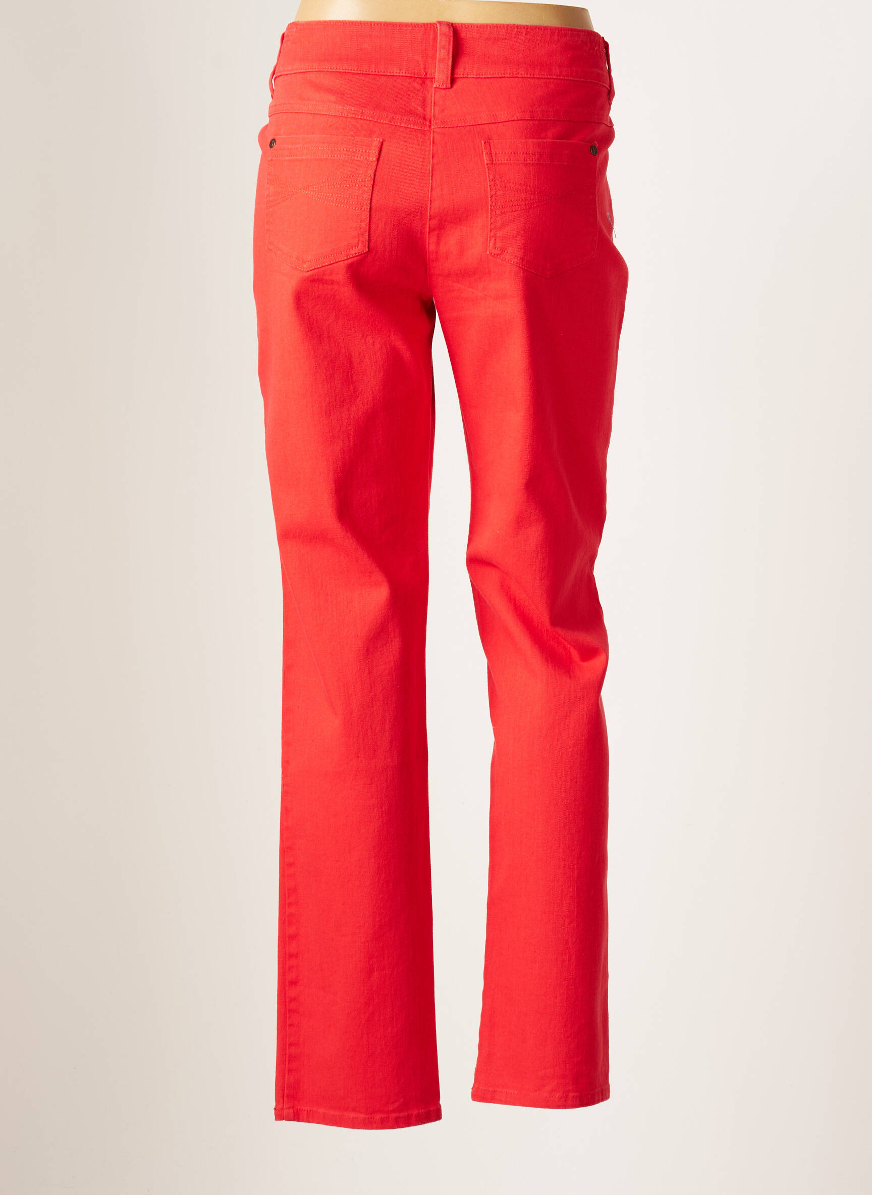 Jac Jac Jeans Coupe Slim Femme couleur rouge