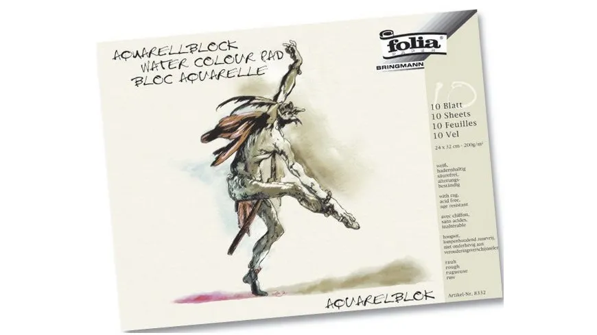 folia Aquarellblock rauh 24 x 32cm